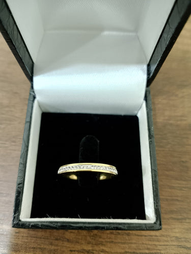 Stainless Steel Ring with Dazzling 14K Gold Plating